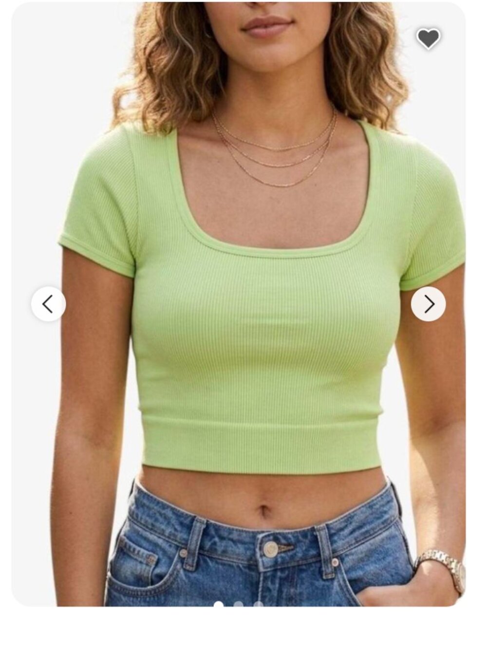 wild fable Lime Green Ribbed Scoop-Neck Crop Top, XS NWOT
